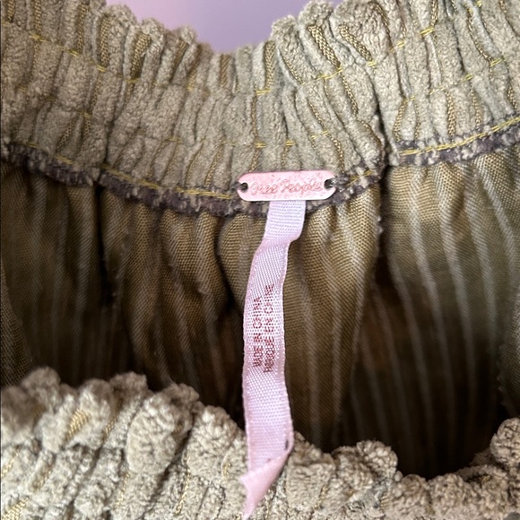 Free People Sage Green Puff Sleeve Blouse - Picture 2 of 6